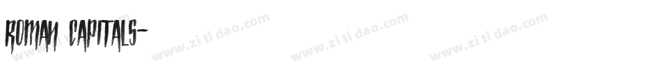 Roman Capitals字体转换